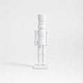 12" Matte White Christmas Nutcracker
