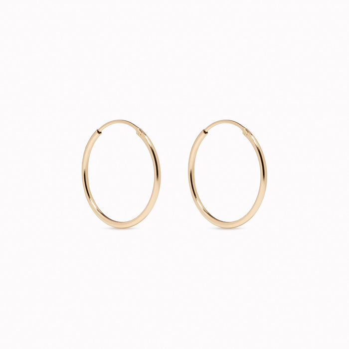 Handcrafted 14k gold hoop earrings