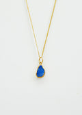 18kt Gold Vermeil Afghanistan Zindagi Now Single Small Lapis Pendant on Cord