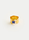 18kt Gold Vermeil Next Generation Lapis Yasamen Cuff Ring