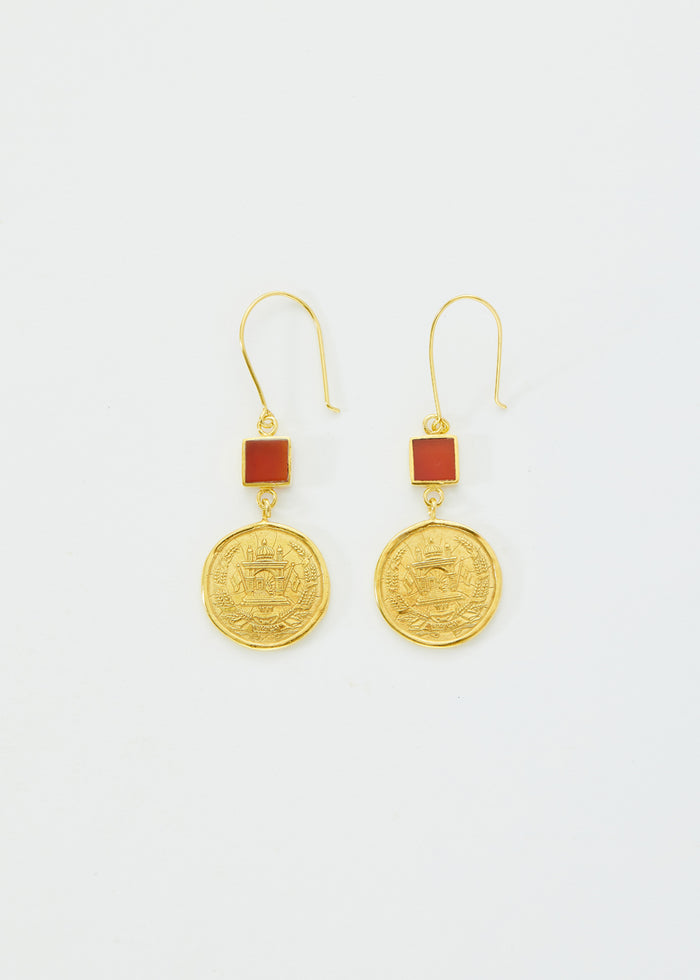 18kt Gold Vermeil Next Generation Mahdi Agate Earrings