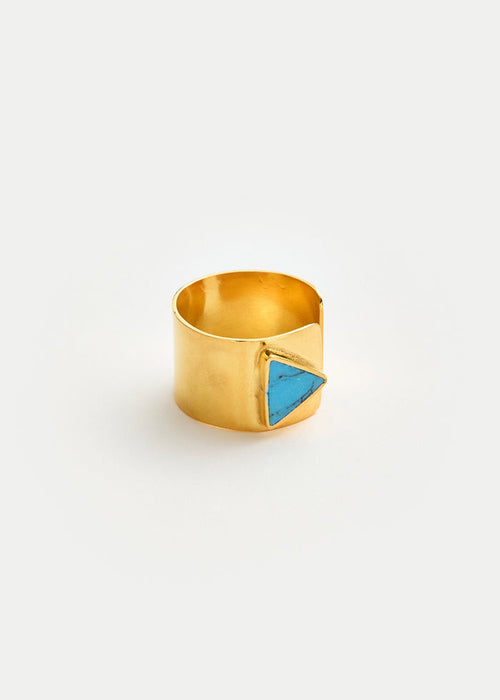 18kt Gold Vermeil Next Generation Turquoise Yasamen Ring