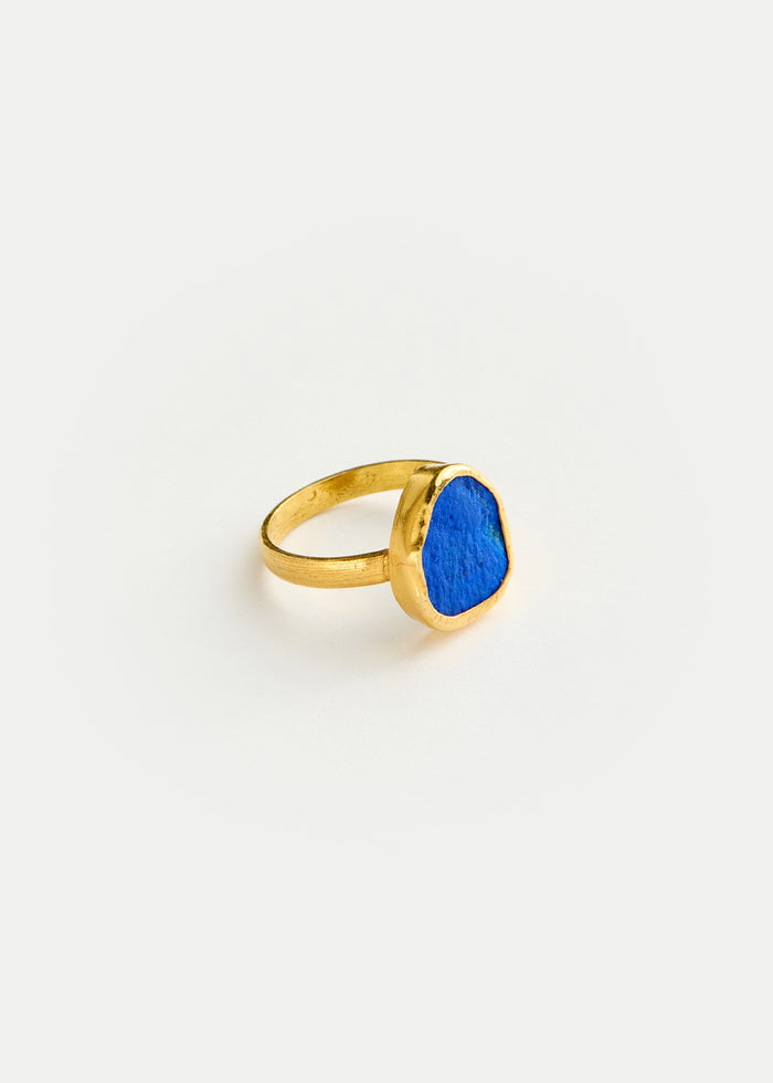 18kt Gold Vermeil PSTM Afghanistan Meena Lapis Ring