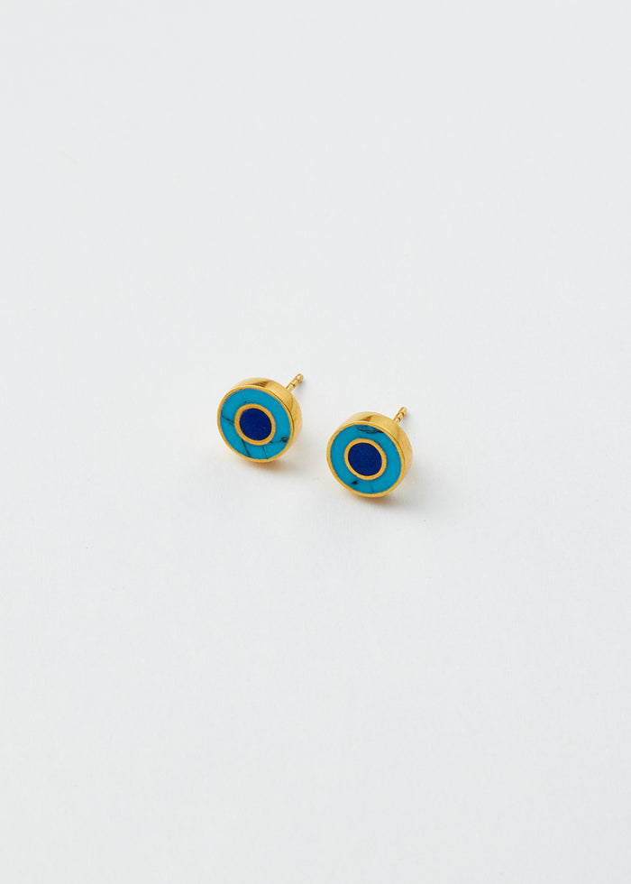 18kt Gold Vermeil PSTM Afghanistan Saqib Studs