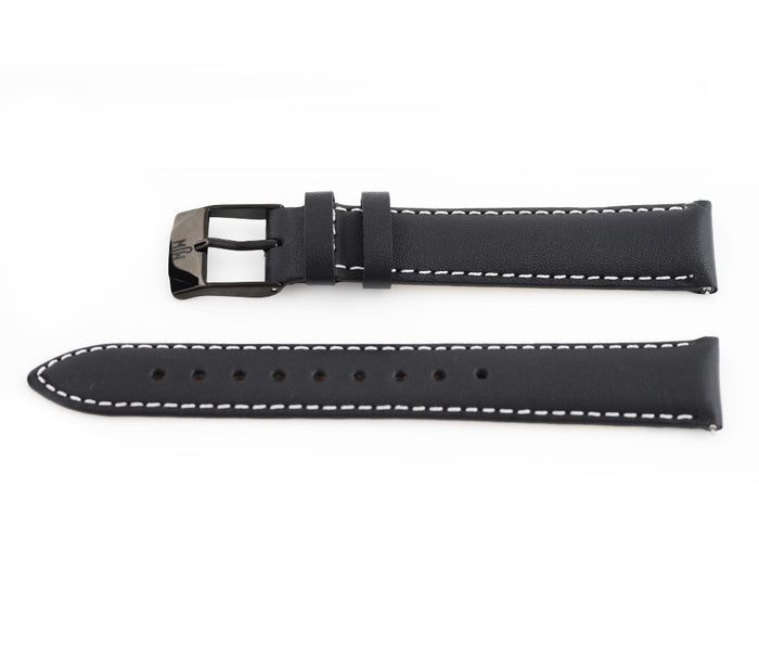 black, white stitch / Black