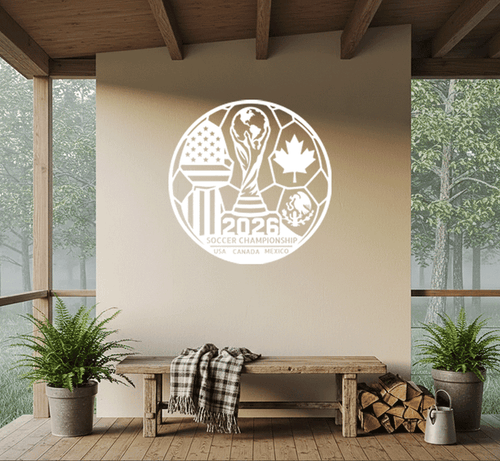 2026 Soccer Championship Metal Wall Art