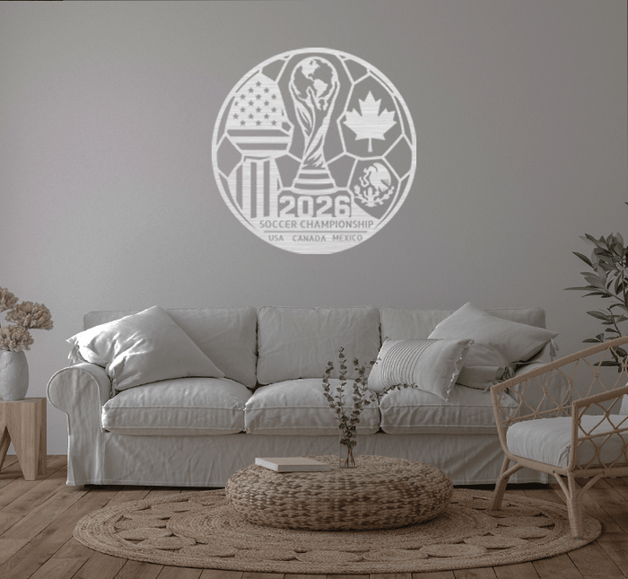 2026 Soccer Championship Metal Wall Art