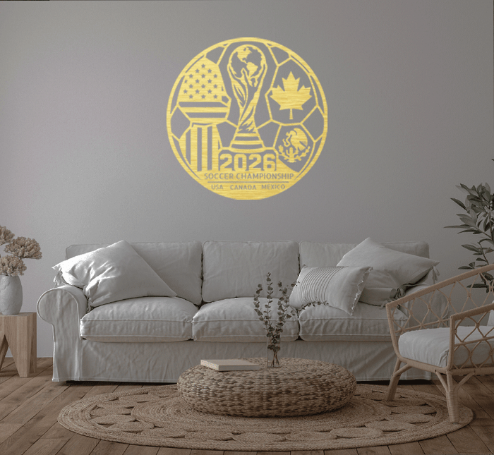 2026 Soccer Championship Metal Wall Art