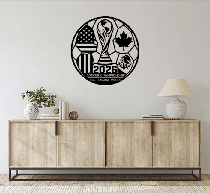 2026 Soccer Championship Metal Wall Art