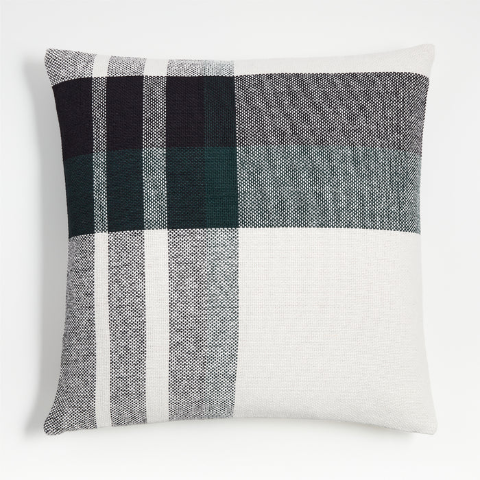 23'' Organic Holiday Plaid Green Pillow Cover