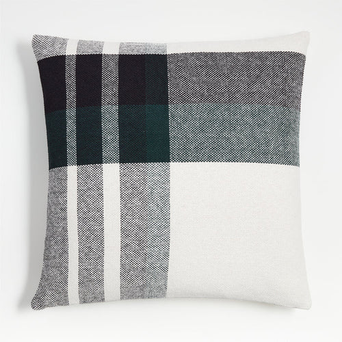 23'' Organic Holiday Plaid Green Pillow Cover