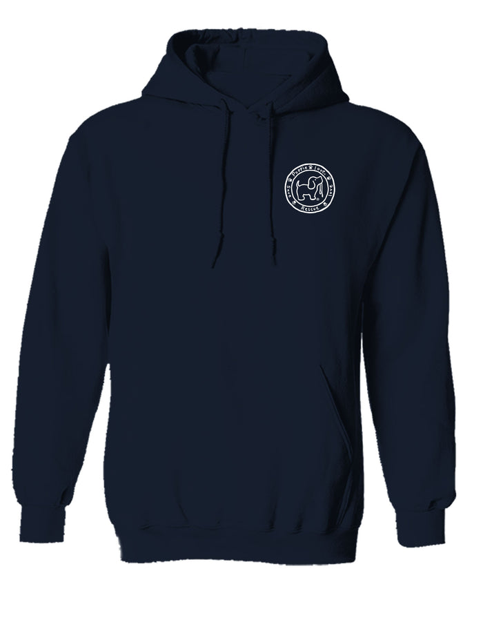 250TH FIREWORKS PUP, ADULT HOODIE PUPPIE LOVE