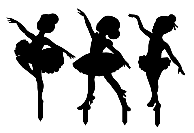 Dancing Girls Garden Stakes Metal Art Metalplex