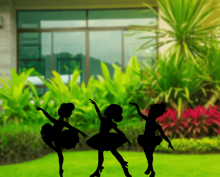 Dancing Girls Garden Stakes Metal Art Metalplex