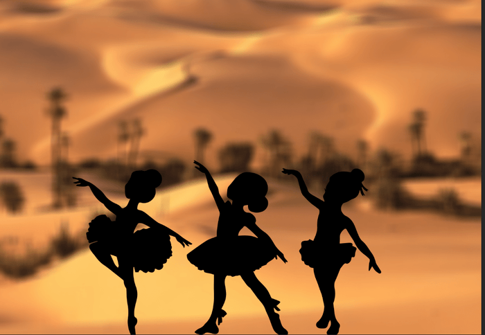 Dancing Girls Garden Stakes Metal Art Metalplex