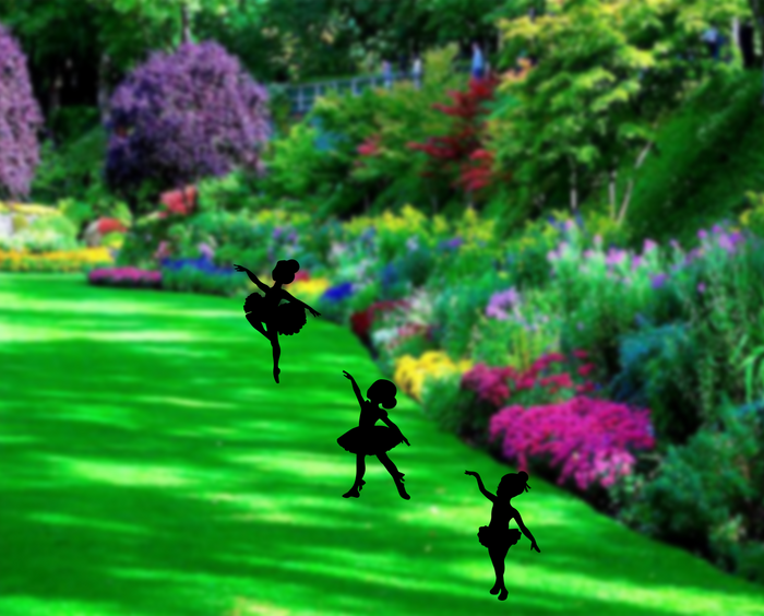 Dancing Girls Garden Stakes Metal Art Metalplex
