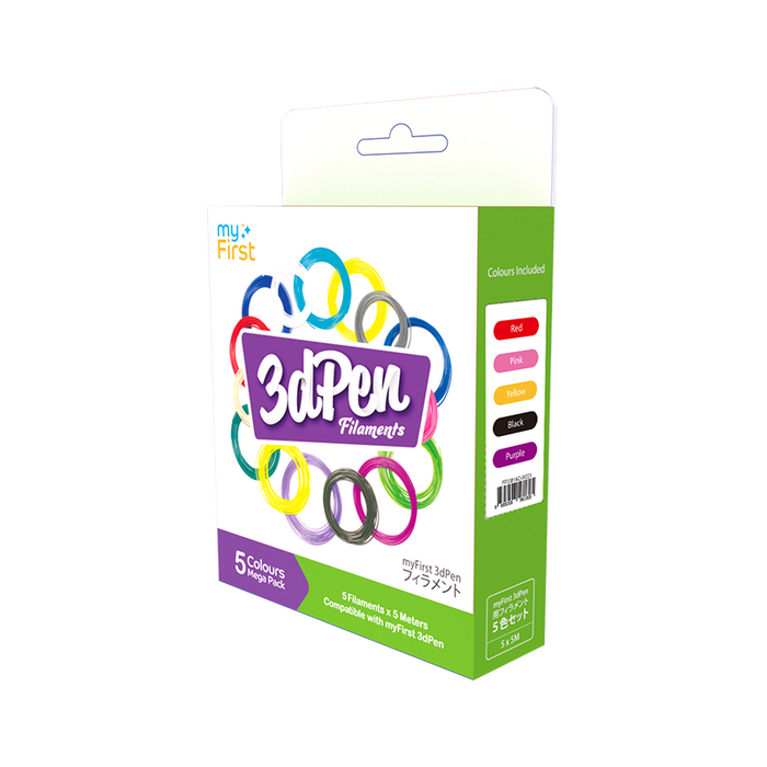 3dPen Make Filament Refill | PCL 5 Colors