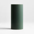 4"x8" Spruce Green Ribbed Pillar Candle