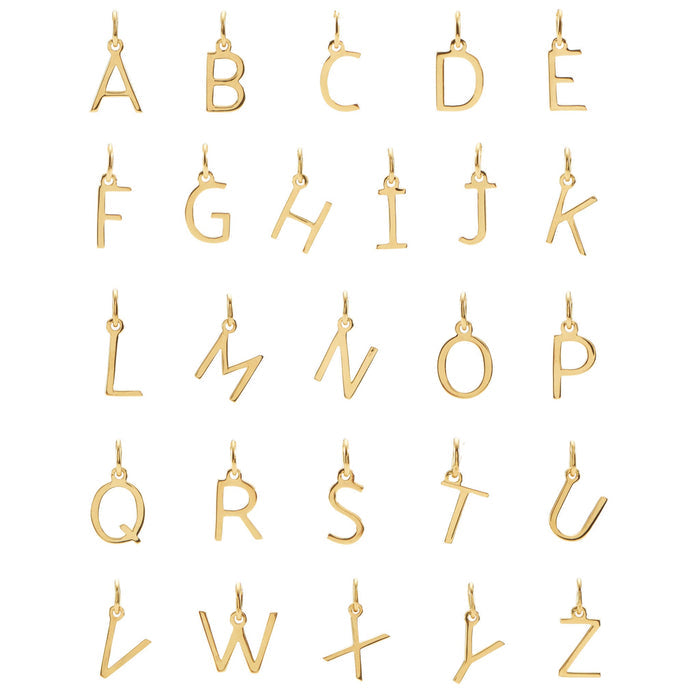 A Necklace / Gold Initial Necklace