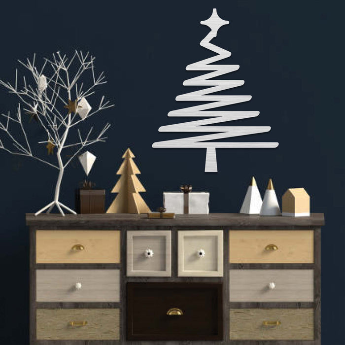Abstract Christmas Tree - Metal Wall Art - MetalPlex