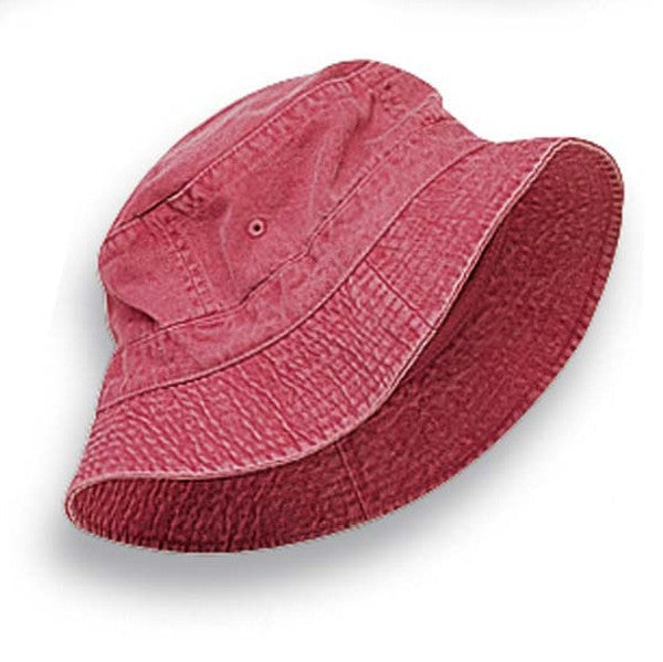 Adams - Nautical Red Vacationer Dyed Bucket Hat