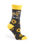 ADULT CREW SOCK, SUNFLOWER PUP ACCESSORY PUPPIE LOVE