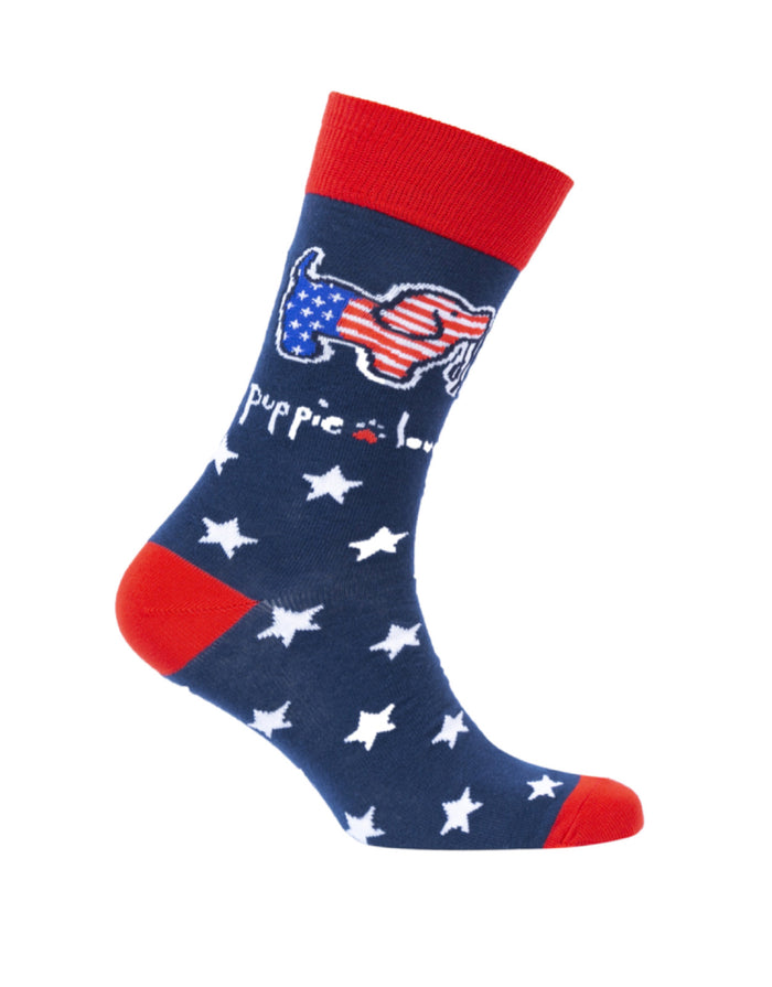 ADULT CREW SOCK, USA PUPPIE LOVE