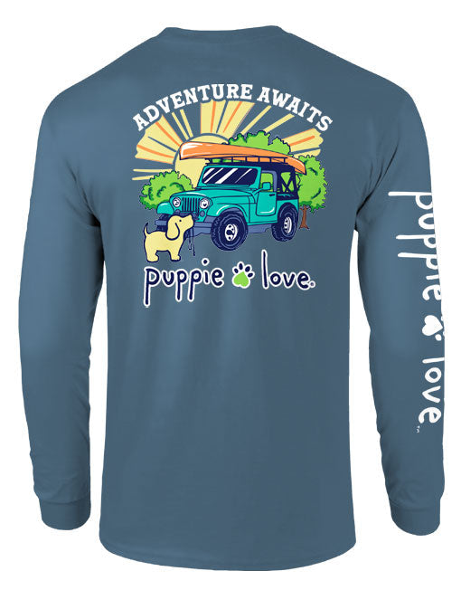 ADVENTURE AWAITS PUP, ADULT LS 2024 PUPPIE LOVE