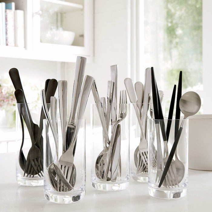 Aero Black 5-Piece Flatware Place Setting
