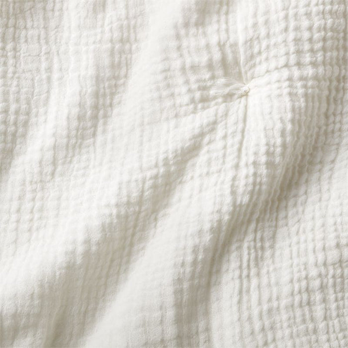 Aire Crinkle Organic Cotton Linen Blend Cotton Cream King Pillow Sham