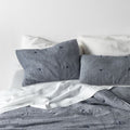 Aire Crinkle Organic Cotton Linen Blend Deep Indigo Standard Pillow Sham