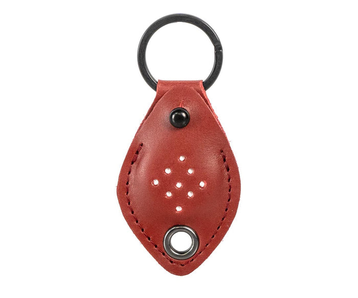 Red Leather $25 / Black Aluminum Carabiner $0