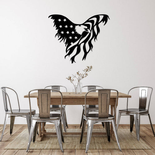 American Flag Eagle - Metal Wall Art - MetalPlex