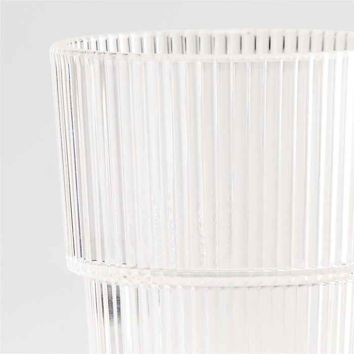 Atwell Acrylic Stackable Ribbed Double Old-Fashioned Glass