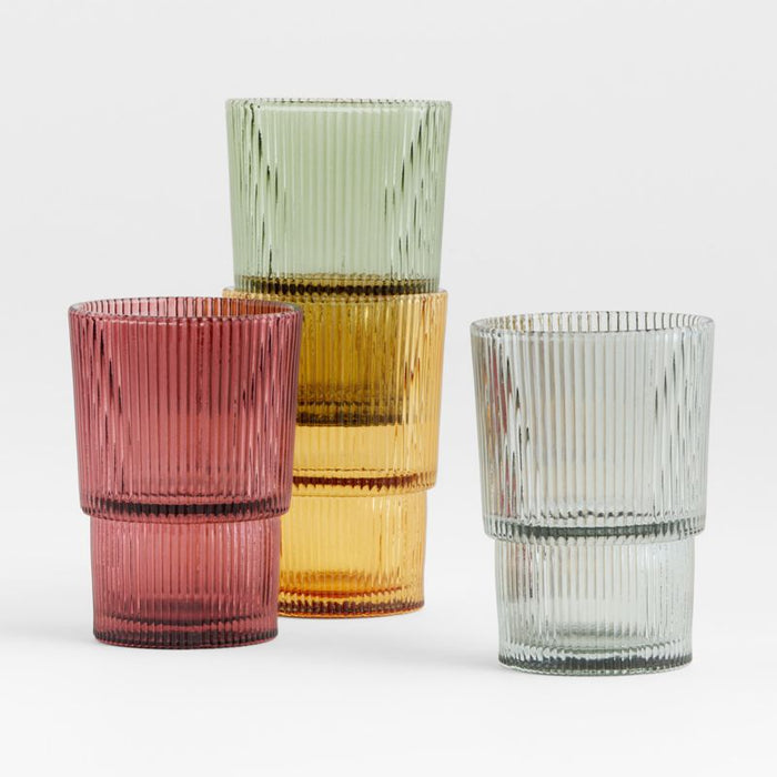 Atwell Moss Green Stackable Highball Glass