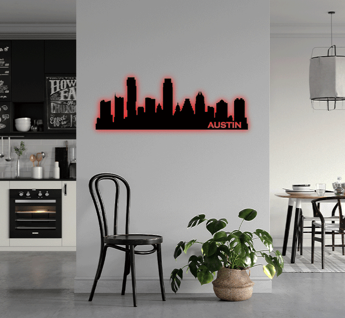 Austin Skyline - Metal Wall Art