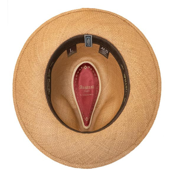Austral Hats - Light Brown Panama Hat with Brown Band - Bottom