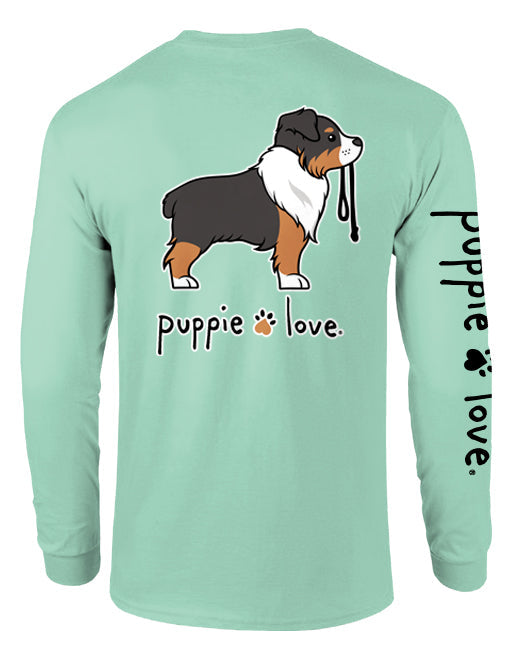 AUSTRALIAN SHEPHERD PUP (TRI COLOR), ADULT LS PUPPIE LOVE