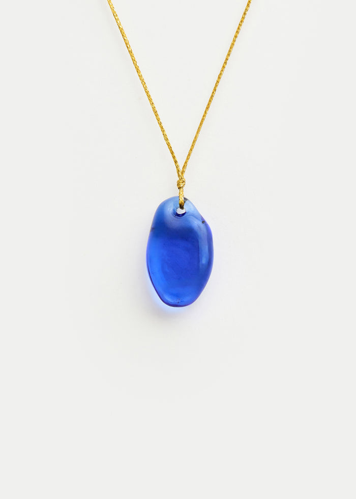 Azaz Blue Glass Bead on Cord
