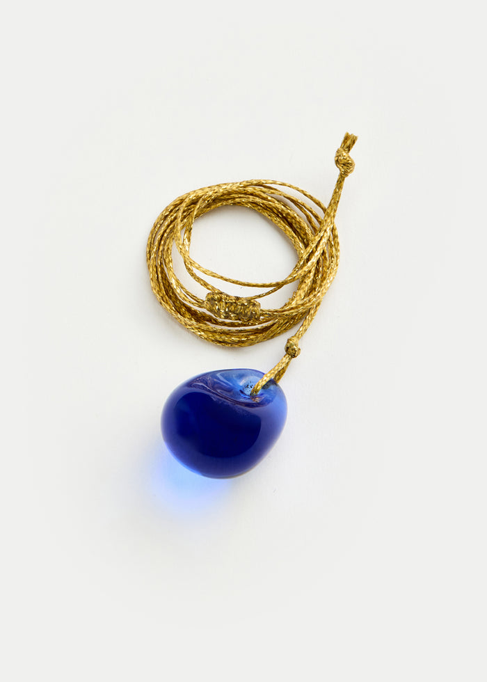 Azaz Blue Round Glass Bead on Cord Product Image 2