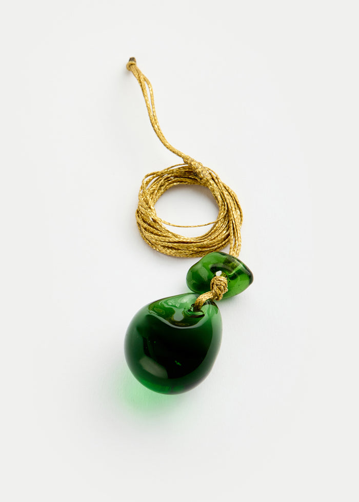 Azaz Green Glass Double Bead on Cord product image 2