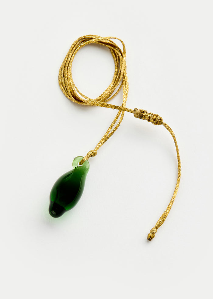 Azaz Green Glass Seed Bead on Cord Product Image 1