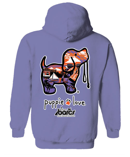 BALTIMORE PUP, ADULT HOODIE PUPPIE LOVE x BARCS