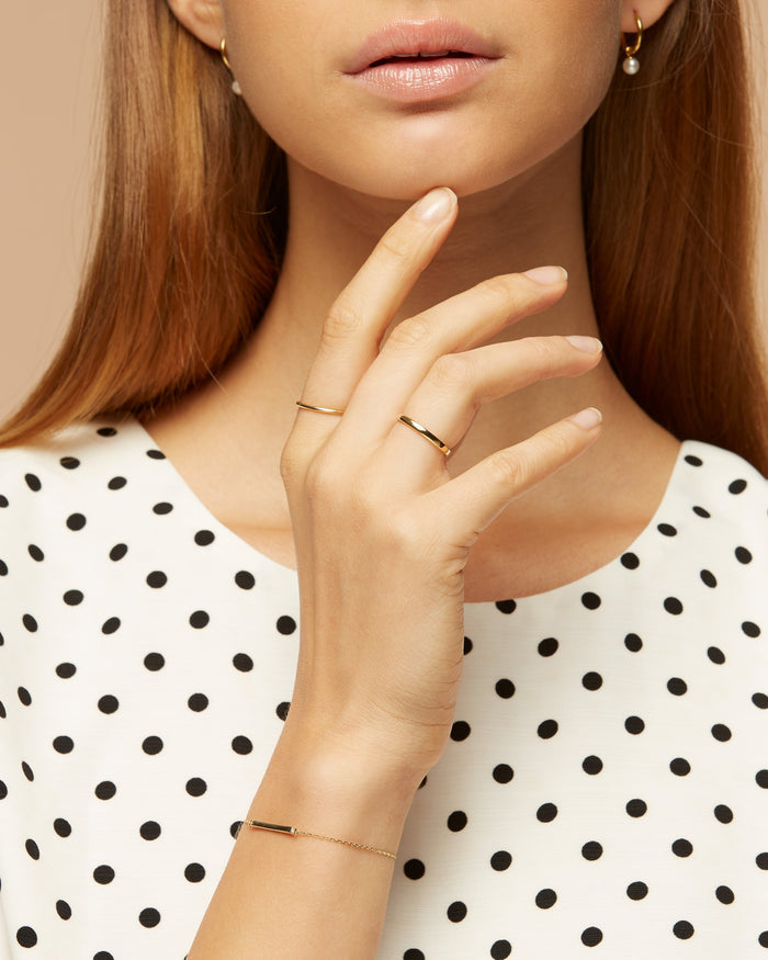 Gold vermeil rings, earrings and bracelet