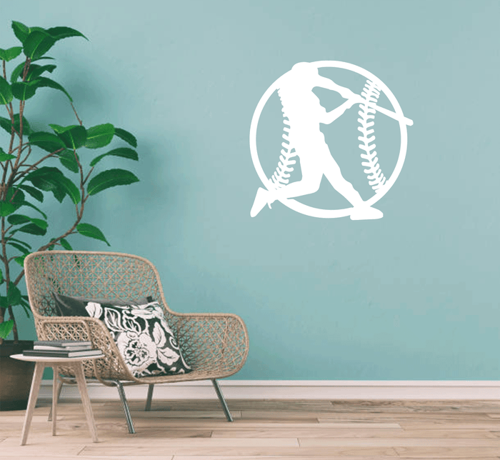 Baseball Metal Wall Art – Sports Fan Game Room Home & Office Decor