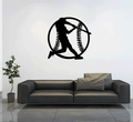 Baseball Metal Wall Art – Sports Fan Game Room Home & Office Decor