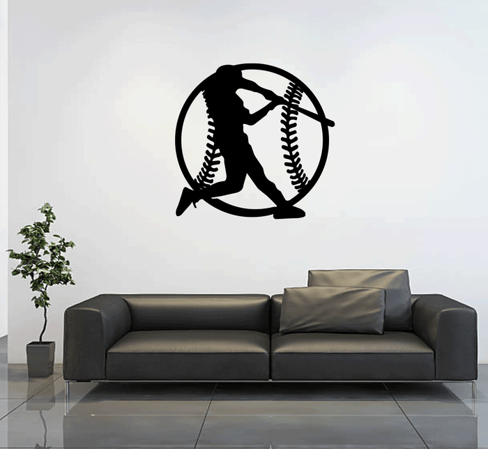 Baseball Metal Wall Art – Sports Fan Game Room Home & Office Decor