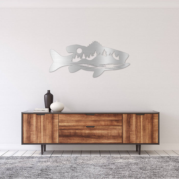 Bass Fish Design Alternative - Metal Wall Art - MetalPlex