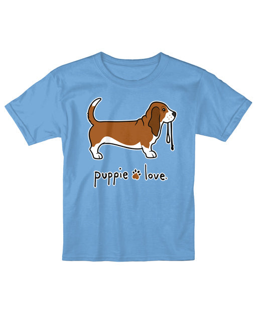 BASSET HOUND PUP (RED & WHITE), YOUTH SS PUPPIE LOVE