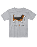 BASSET HOUND PUP (TRI-COLOR), YOUTH SS PUPPIE LOVE